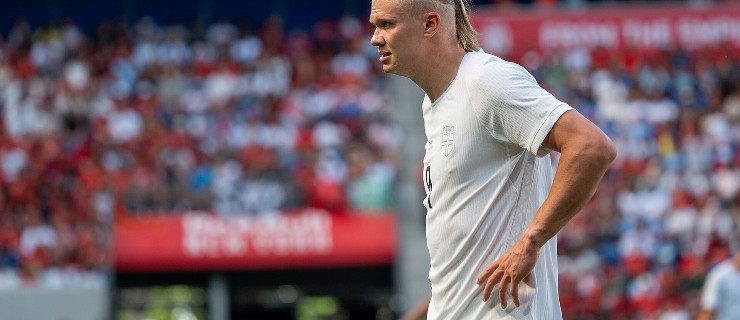 Erling Haaland em ação pela seleção da Noruega
