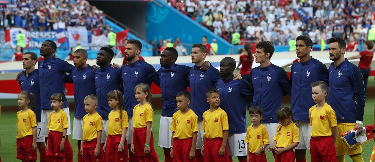 Kylian Mbappé em ação pela seleção francesa num Campeonato do Mundo