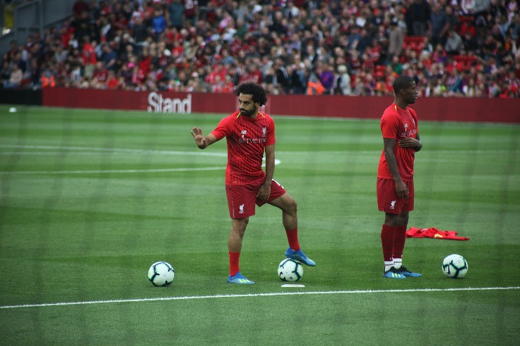 Mohamed Salah em ação pelo Liverpool